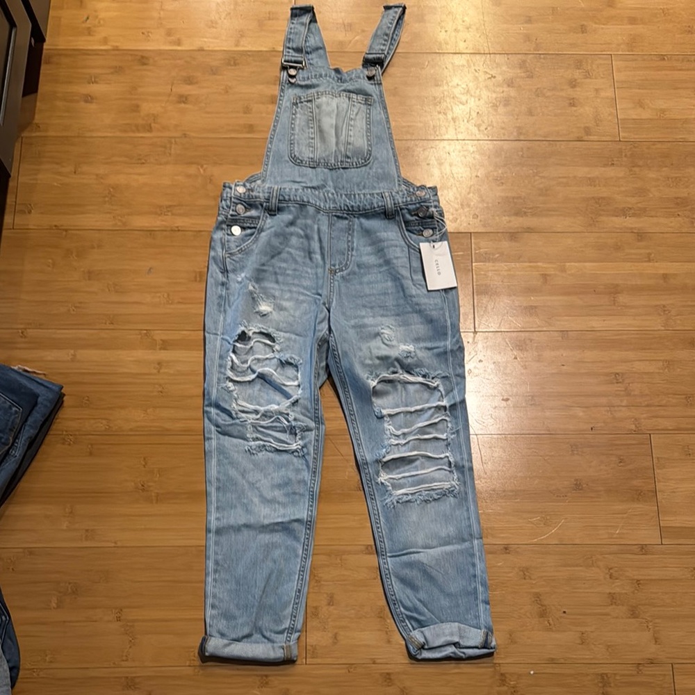 Women’s Light Blue Denim Overalls